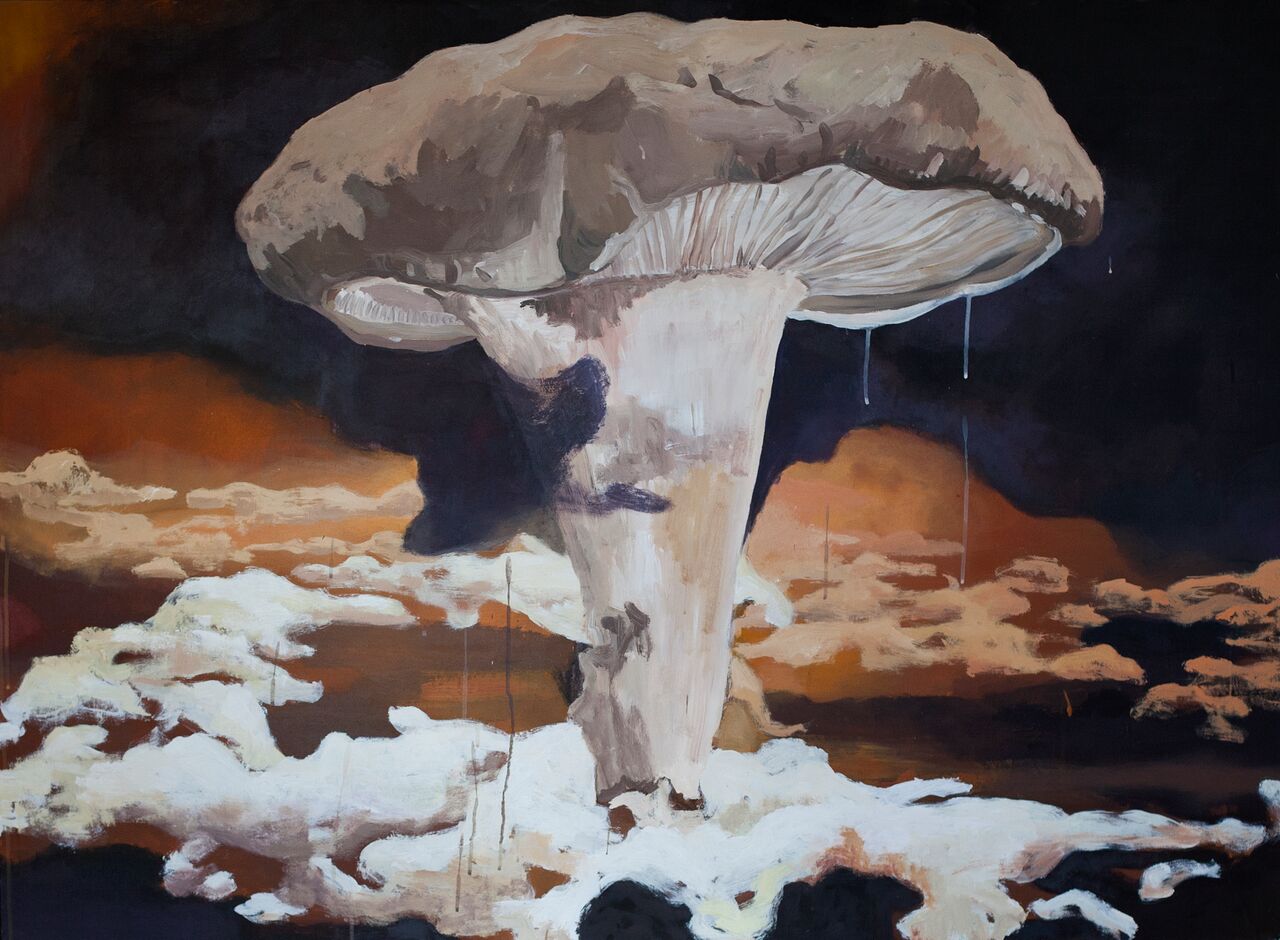 Fat man/Golobica, acrylic on canvas, 110x150 cm, 2011