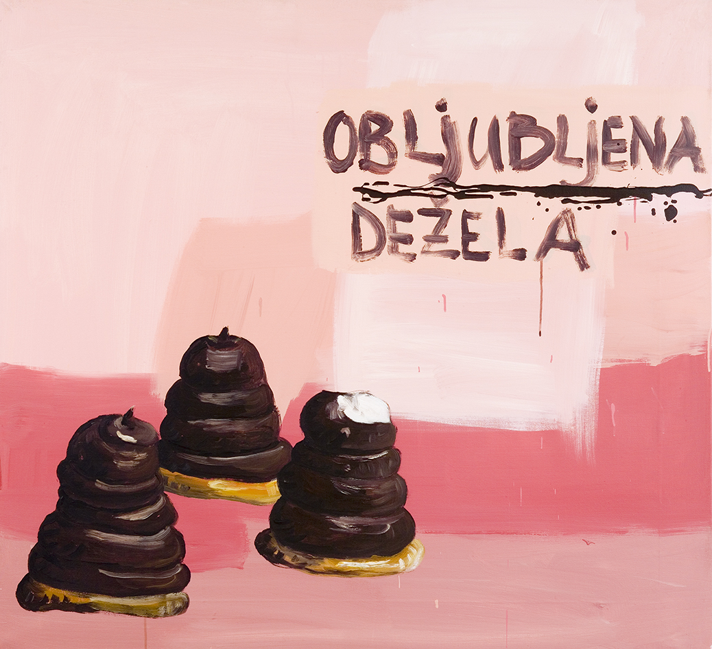 Tolpa indijančkov, acrylic on canvas, 120x130 cm, 2008